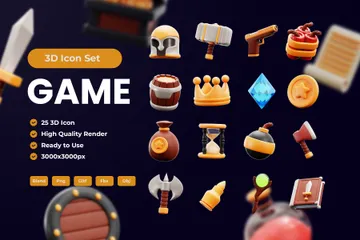 Activo del juego Paquete de Icon 3D