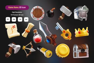 Activos de equipos de juego Paquete de Icon 3D