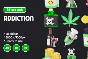 Addiction 3D Icon Pack