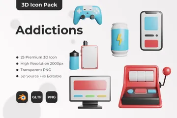 Addictions 3D Icon Pack