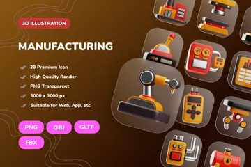 Additive Manufacturing 3D Icon Pack