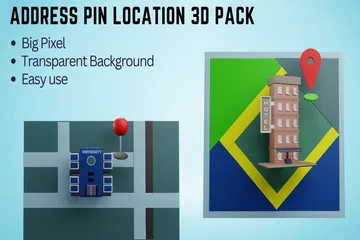 Address Pin Location 3D Icon Pack