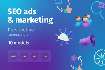 広告とマーケティング 3D Illustrationパック