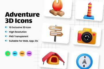 Adventure 3D Icon Pack