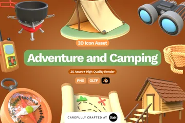 冒険とキャンプ 3D Iconパック