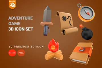 Adventure Game 3D Icon Pack