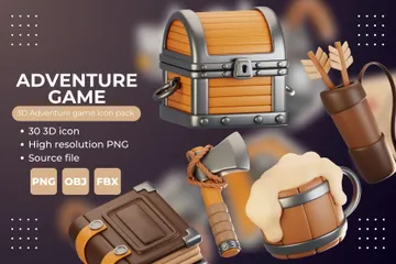 Adventure Game 3D Icon Pack