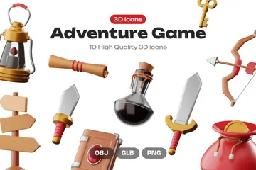 Adventure Game 3D Icon Pack