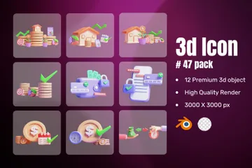 Business en ligne Pack 3D Icon