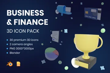 Affaires et finances Pack 3D Illustration