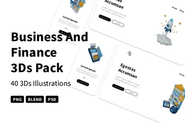 Affaires et finances Pack 3D Icon