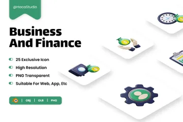 Affaires et finances Pack 3D Icon