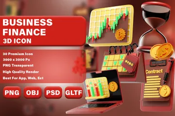 Affaires et finances Pack 3D Icon