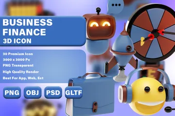 Affaires et finances Pack 3D Icon