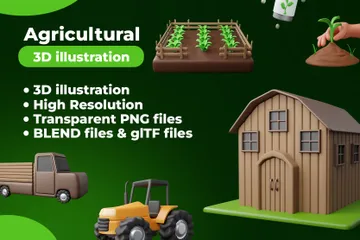 Agrícola Pacote de Icon 3D