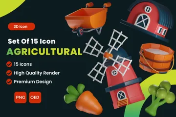 Agrícola Pacote de Icon 3D