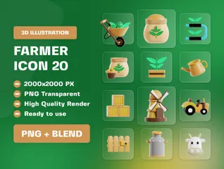 Fermier Pack 3D Icon