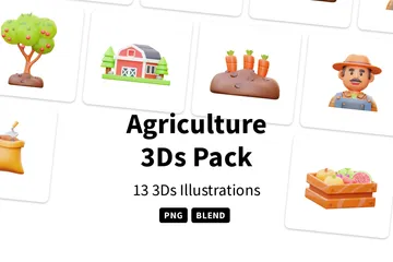 Agricultura Pacote de Icon 3D