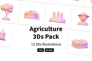 Agricultura Paquete de Icon 3D