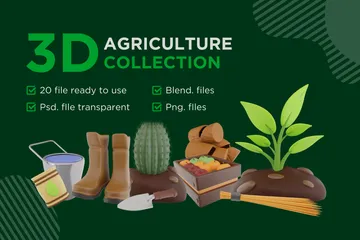 Agricultura 3D Icon Pack