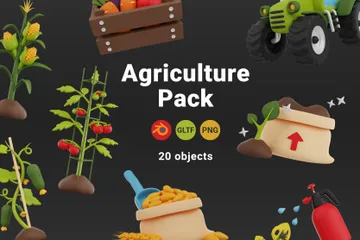 Agricultura Pacote de Icon 3D