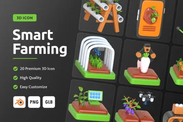 Agricultura Inteligente Pacote de Icon 3D