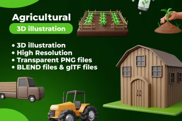 Agricultural 3D Icon Pack