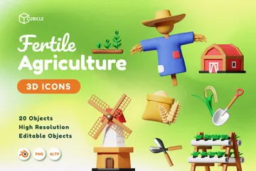 農業 3D Iconパック