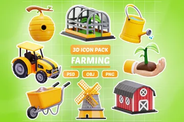 Agriculture 3D Icon Pack