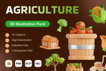 Agriculture 3D Icon Pack