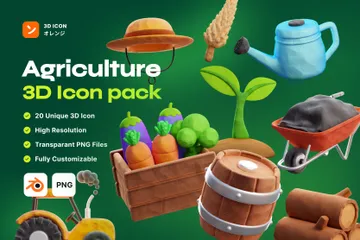 Agriculture 3D Icon Pack