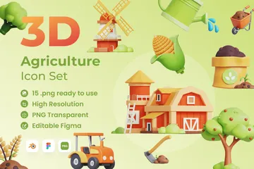 Agriculture 3D Icon Pack