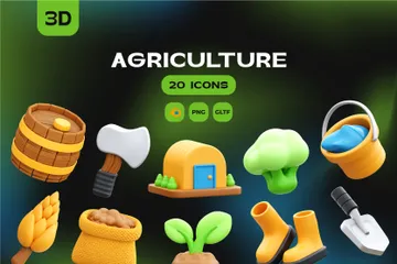 Agriculture 3D Icon Pack