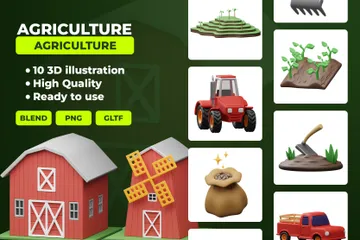 Agriculture 3D Icon Pack