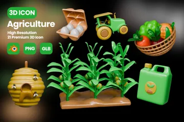 Agriculture 3D Icon Pack