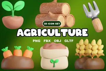 Agriculture 3D Icon Pack