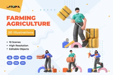 Agriculture Agriculture Pack 3D Illustration