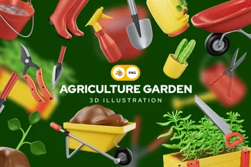 Agriculture Garden 3D Icon Pack
