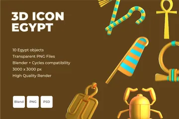 Ägypten 3D Icon Pack