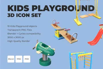 Aire de jeux pour enfants Pack 3D Icon