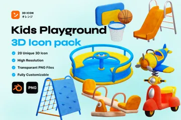 Aire de jeux pour enfants Pack 3D Icon