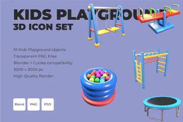 Aire de jeux pour enfants Pack 3D Icon