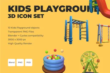 Aire de jeux pour enfants Pack 3D Icon