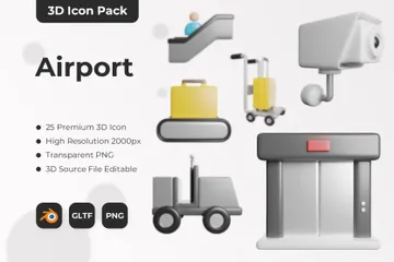 Airport 3D Icon Pack
