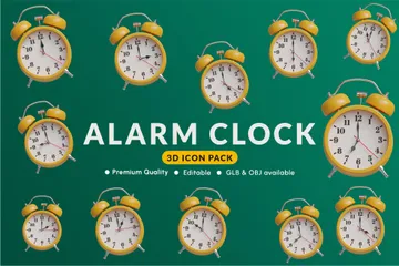 Alarm Clock 3D Icon Pack