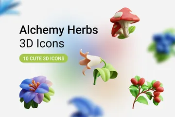 Herbes d'alchimie Pack 3D Illustration