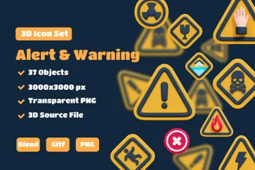 Alert And Warning 3D Icon Pack