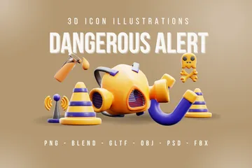 Alerta peligrosa Paquete de Icon 3D