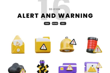 Alerta y advertencia Paquete de Icon 3D