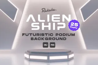 Alien Ship Futuristic Podium